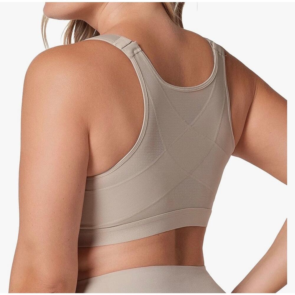 Brand New Leonisa Women's Size 34 Unlined Wireless Posture Corrector Bra Nude